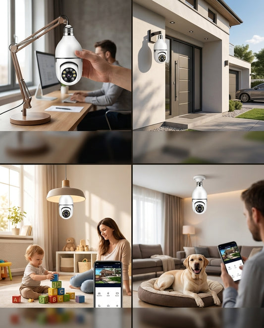 Cámara de Seguridad WiFi 360° con Visión Nocturna a Todo Color