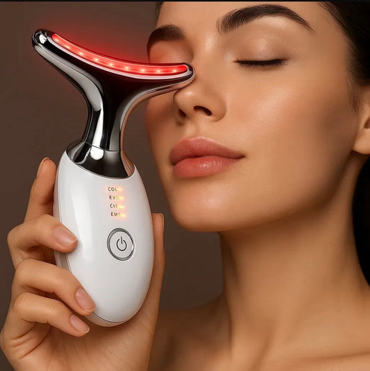 MASAJEADOR FACIAL 6 EN 1 LUZ LED